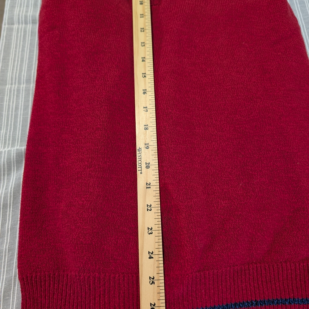 ​Vintage Beverly Hills Polo Club 1/4 Zip Sweater Men's XL Red Knit Pullover - Picture 8 of 8
